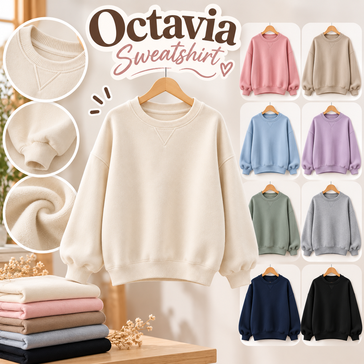เสื้อสเวตเชิ้ตผู้หญิง Octavia Sweatshirt